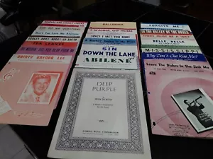 Piano Sheet Music 22 Assorted Pcs Vintage Music Books Big Band Era Classic Songs - Picture 1 of 7