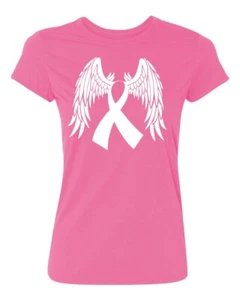 Angel Ribbon - Camiseta para mujer de apoyo a la concienciación sobre el cáncer de mama - Imagen 1 de 48