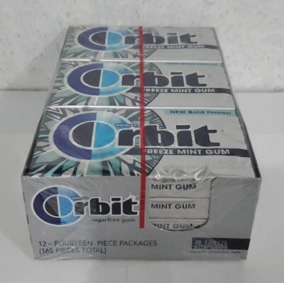 (**DECEMBER 2020**) 1 Box Orbit Freeze Mint Chewing Gum 144 Pieces Orbit Gum - Image 1 of 3