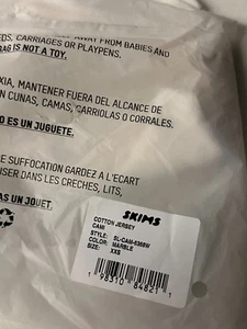 Jersey Skims mármol algodón cami para mujer XXS NUEVO CON ETIQUETAS - Imagen 1 de 1