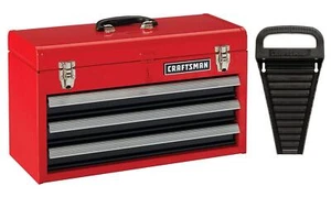CRAFTSMAN Tool Chest 3-Drawer Portable with Wrench Organizer Stainless - Picture 1 of 5