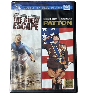The Great Escape and Patton DVD Two DISC Set Steve McQueen George C Scott - Picture 1 of 4