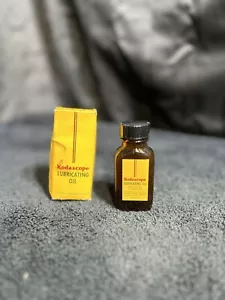 Kodascope Lubricating Oil Full Bottle Glass & Box Eastman Kodak Company Yellow - Picture 1 of 3