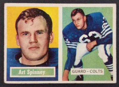 Vintage 1957 Art Spinney Topps Football Card #17 (VG) (Soft Corners) - Image 1 of 2