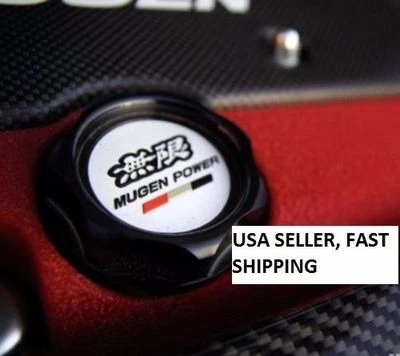 NOVA TAMPA DE ÓLEO JDM UNIVERSAL PRETA MUGEN compatível com Integra MDX Civic ACCORD - Imagem 1 de 4