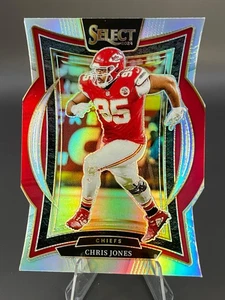 CHRIS JONES Concourse Silver Prizm DIE-CUT #19 2024 Panini Select Chiefs - Picture 1 of 6