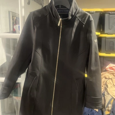 Abrigo largo negro Tommy Hilfiger talla grande Foto 1 de 4