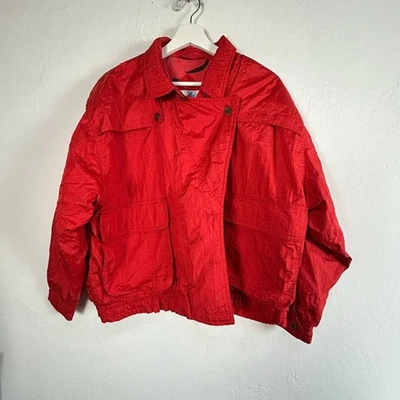 Chaqueta Bomber Rainbow West Mujer Roja Mediana Ligera Exterior Impermeable Corea Foto 1 de 4
