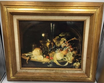 Impresión de arte de naturaleza muerta enmarcada - estilo toscano vintage Foto 1 de 4