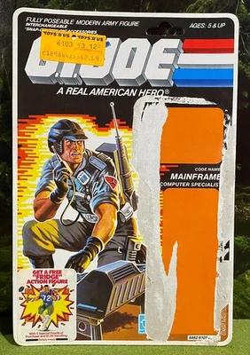 Vintage 1986 G.I. Tarjeta de archivo Joe MAINFRAME v1 completa SIN CORTAR GI 86 G.I.JOE ARAH Foto 1 de 2