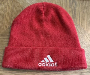 Vintage adidas Originals Trefoil Men's Beanie Hat Red One Size Fits All Acrylic - Picture 1 of 4