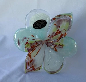 Genuine Italian Flower Blown Glass Murano Multi Color Tones Italy No 674 - Picture 1 of 12