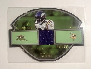 2003 Fleer Randy Moss Emerald Focus Game Worn Jersey #’d 12/250 Vikings - Picture 1 of 3