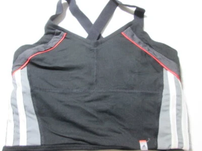 Sujetador Deportivo Adidas Talla XS Negro Inalámbrico Sin Forro Espalda Cruzada Pullover Climalite Gimnasio Foto 1 de 4