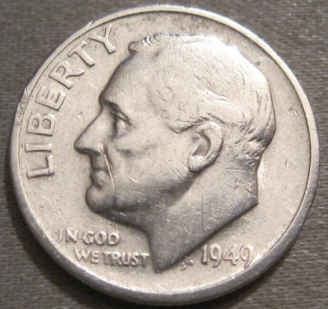SELLING AS SHOWN - 1949 S ROOSEVELT DIME *** 90% SILVER *** 819 Cover