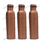 700 ml Copper Water Bottle Joint Free Leak Proof Travel Purpose Set of 3