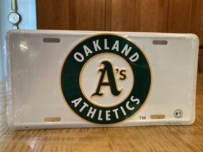 Oakland A’s Athletics MLB Logo Metal Embossed License Plate 6 X 12 - Image 1 of 2