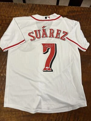 Eugenio Suarez Signed Cincinnati Reds Jersey PSA DNA Coa Autographed - Image 1 of 4