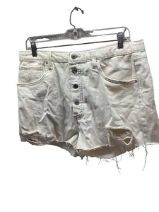 Wild Fable Off White Highest Rise Cutoff Distressed Shorts Women’s Size 14 NWT - Picture 1 of 14