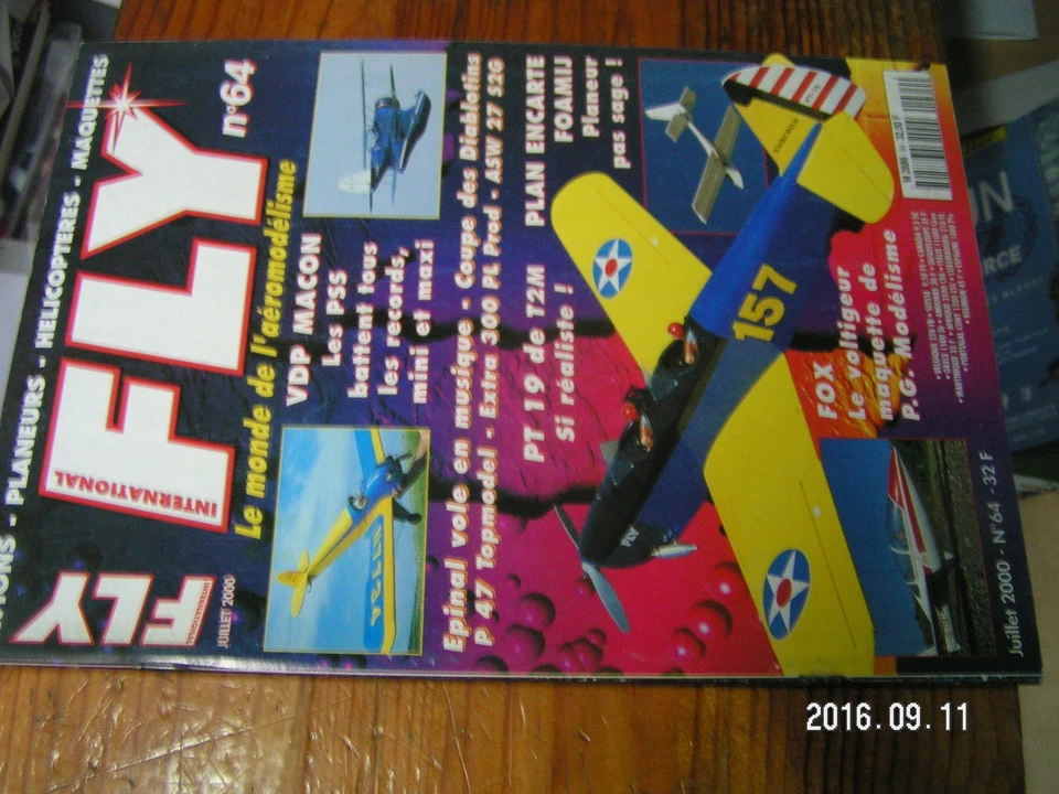 2?µ µ? Revue FLY n°64 Plan encarté Planeur Foamij / ASW 27 Fox Spirit Pin's - Image 1 of 1