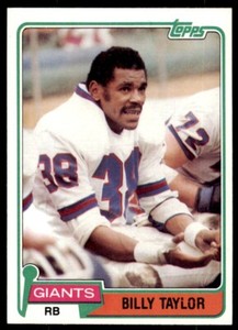 1981 TOPPS BILLY TAYLOR* NEW YORK GIANTS #34