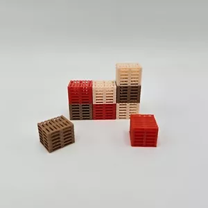 Palets apilados escala 1/87 Reino Unido calibre HO "Varios colores" - Imagen 1 de 10