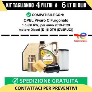 Inspektion für Opel Vivaro C Kastenwagen 1,5 88 kW - 6 L GESAMT + 4 Filter an... - Bild 1 von 2