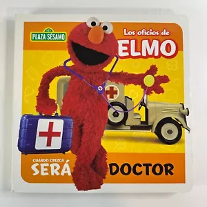 Spanish Plaza Sesamo Los oficios de Elmo Sera Doctor book with Puzzles (Board) - Picture 1 of 12