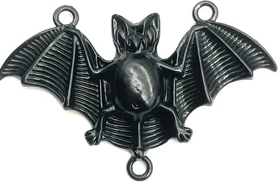 Conector colgante murciélago grande negro Halloween eslabón encanto 47 mm fabricación de joyas  Foto 1 de 2