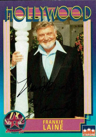 FRANKIE LAINE (d.2007) - Singer- Hollywood Walk of Fame - Autograph Trading Card Cover