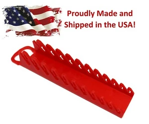 Red Plastic Portable 11-Tool Wrench Gripper Organizer Tray Holder - Picture 1 of 16