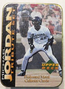95 Michael Jordan Upper Deck Tribute Baseball 5 Metal Card Set & One on One Set