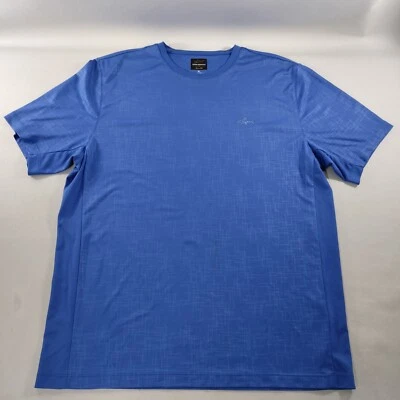 Camiseta Greg Norman For Tasso Elba Calce Ajustado Azul Manga Corta Para Hombre Talla XL Foto 1 de 4