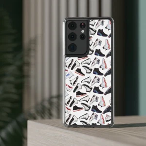 Clear Case for iPhone and Samsung (Jordan Shoe prints) - Picture 1 of 80