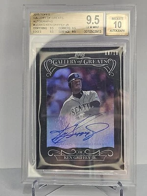 2015 Topps Gallery of Greats Ken Griffey Jr Auto 8/10!! Mint 9.5! Auto 10 - Image 1 of 3