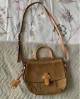 MICHAEL KORS Designer Bag. Tan Suede & Leather Hand bag With MK Logo Fob