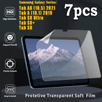 7 Pcs Tablet Screen HD clear Protector Film For Samsung Galaxy Series - Image 1 of 4