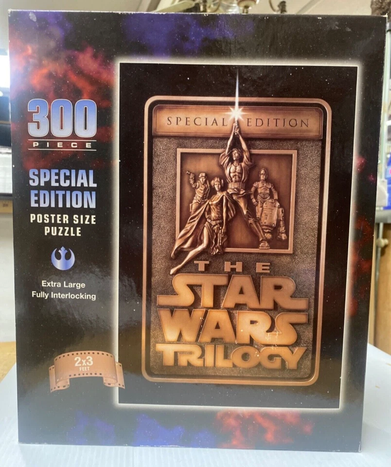 Rompecabezas tamaño póster 300 piezas The Star Wars Trilogy 2x3 pies 1997 edición especial Foto 1 de 4