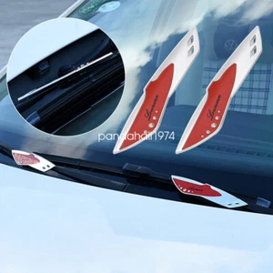 1 Pair Car Windscreen Windshield Wiper Wing Blades Front Spoiler Red - Picture 1 of 7