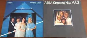 ABBA Voulez-Vous & Greatest Hits Vol. 2 RARE 2LP VINYL Lot 1979 GER 1ST PRESSING - Foto 1 di 11