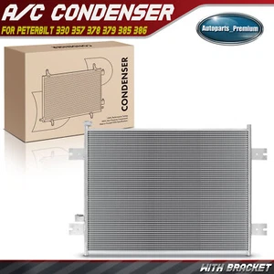 A/C Air Conditioning Condenser w/ Bracket for Peterbilt 330 357 378 379 385 386 - Picture 1 of 8