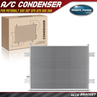 A/C Air Conditioning Condenser w/ Bracket for Peterbilt 330 357 378 379 385 386 - Image 1 of 4