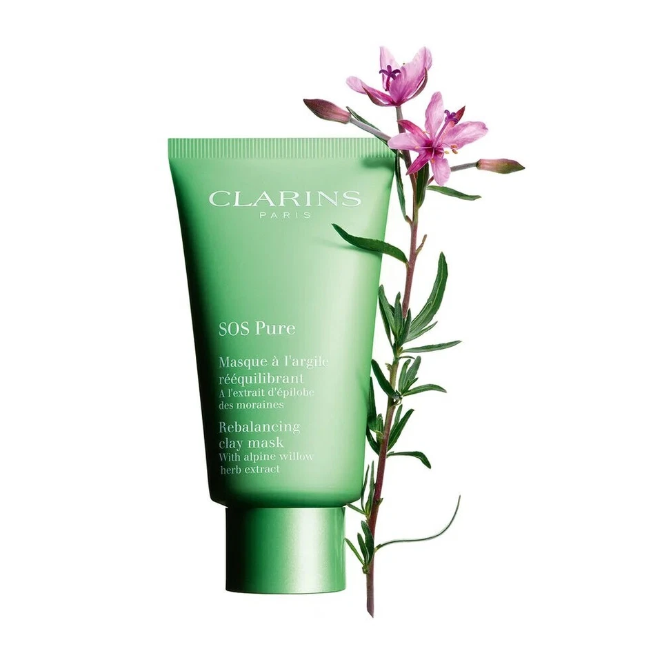 Clarins SOS Pure Rebalancing Clay Mask 75ml | For Oily & Combination Skin - Image 1 of 3