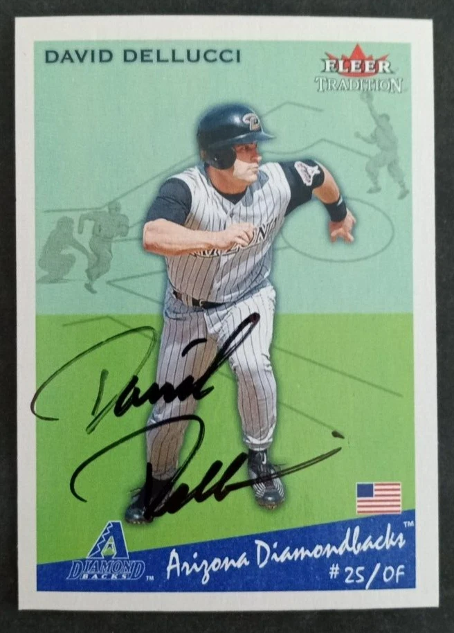 2002 Fleer SIGNED: David Dellucci, DIAMONDBACKS #417 - Image 1 of 1