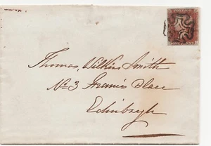 1841 Penny Red on Wrapper Spec BS4 Plate 15 (KL) "Derry" MX Fine Used 4 Margins - Bild 1 von 3