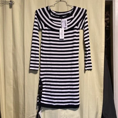 Nuevo con etiqueta Vestido Jersey Algodón Ajustado a Rayas SONIA RYKIEL Mediano Luisaviaroma Foto 1 de 4