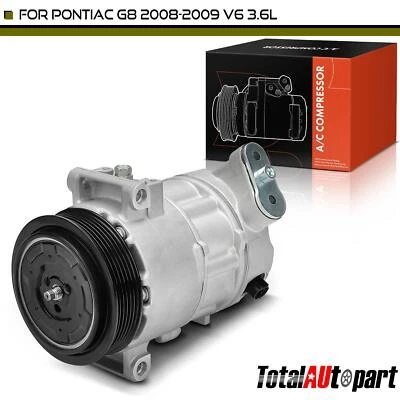Новый компрессор кондиционера со сцеплением для Pontiac G8 2008 2009 V6 3,6 л 6 канавок 6SEU16C - Изображение 1 из 4