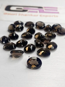 Smoky Quartz Faceted Oval Cut Loose Gemstone 7x5 mm To 20x15 mm Natural DG - Picture 1 of 26