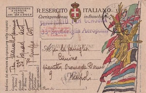 WWI - Cartolina in Franchigia 1918 Censura 33a Squadriglia Aeroplani - Picture 1 of 2