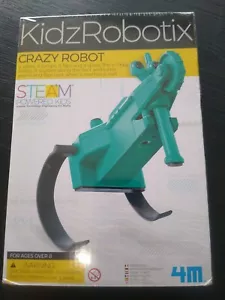 4M Kidz Robotix Crazy Robot Kit, It Walks, Jumps, Flips and Spins, Neu im Karton - Bild 1 von 6
